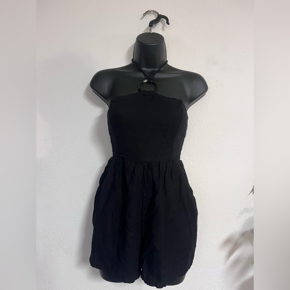 Elegant Black Hater Top Romper